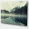 Designart - Lake Herbert in Foggy Morning - Modern Seascape Canvas Artwork